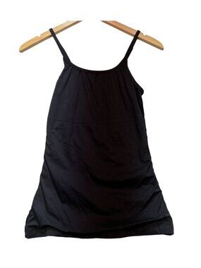 Maidenform Womens Cami Tank Top Medium Black Shapewear Pullover Classic Casual